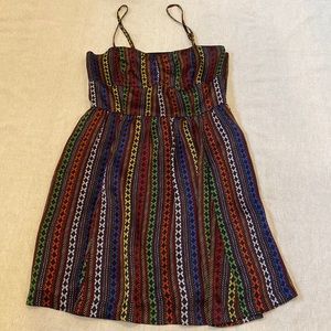 Jack by BB Dakota Ruby Tapestry Stripe Charmeuse Multi-Color Dress